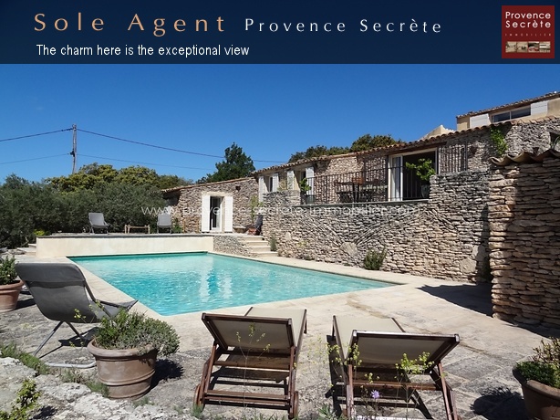 Gordes, nice property to rent with pool and dominating view...